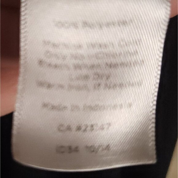 Talbots Petite Black White Polka-dot Sleeveless Flowy Dress 8P - Picture 9 of 9